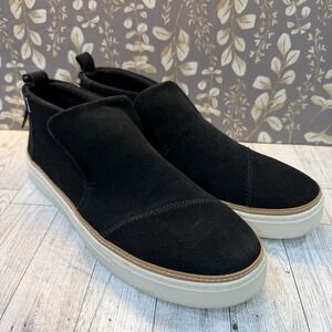 Toms Womens Paxton Slip On Walking Shoes Ankle Boots Black Suede Size 12